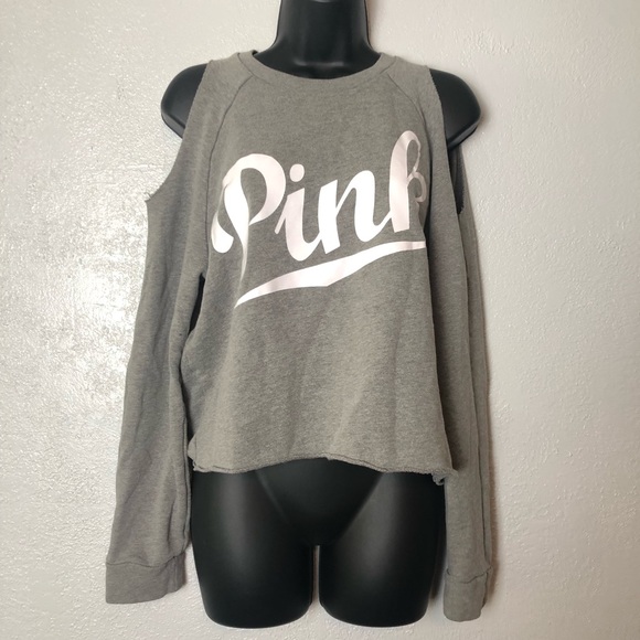 PINK Victoria's Secret Tops - VICTORIAS SECRET PINK grey sweat shirt cold Sz XS